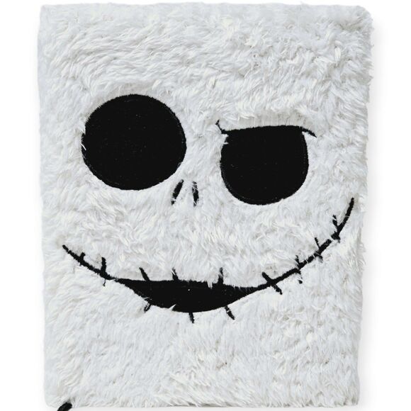 Disney Nightmare Before Christmas Jack Skellington White Furry Journal Notebook - Picture 1 of 10